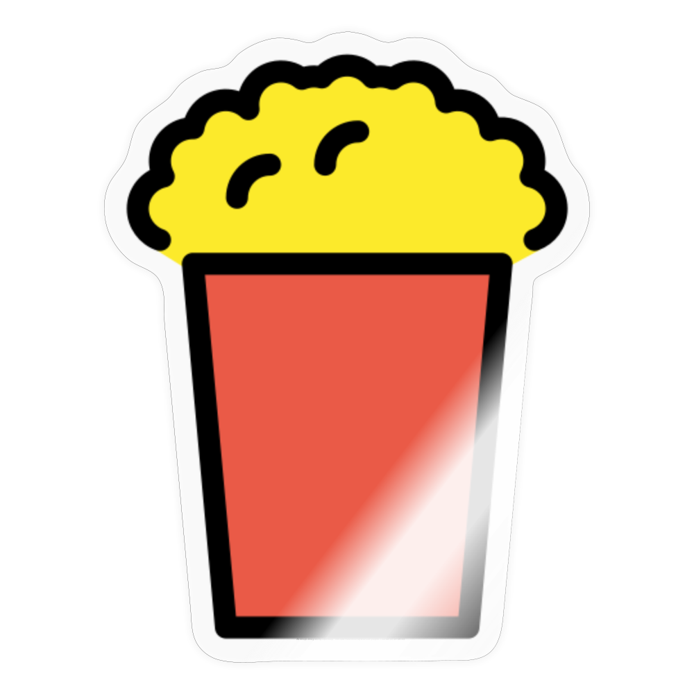 Popcorn Moji Sticker - Emoji.Express - transparent glossy