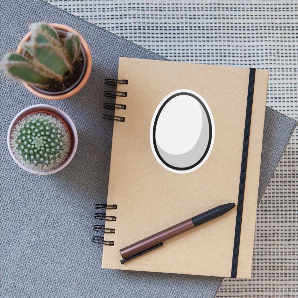 Egg Moji Sticker - Emoji.Express - white matte