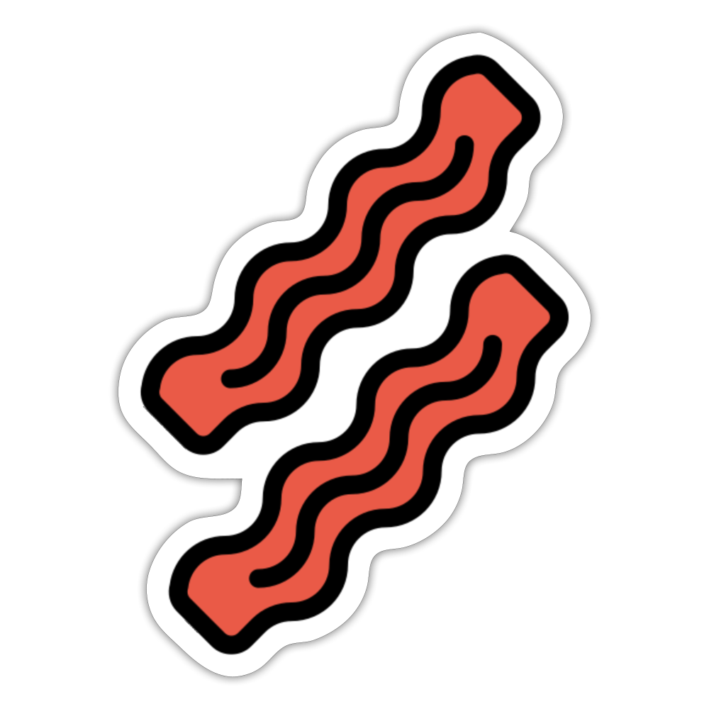Bacon Moji Sticker - Emoji.Express - white matte
