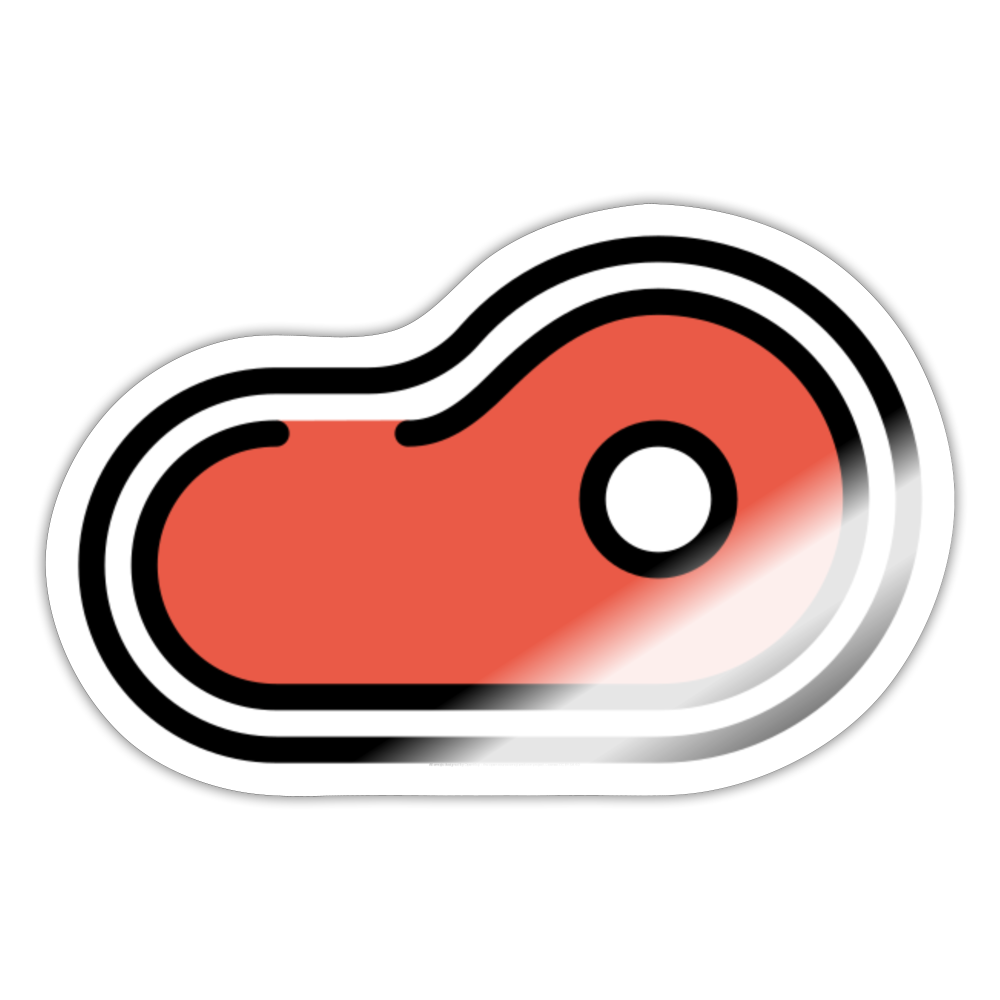 Cut of Meat Moji Sticker - Emoji.Express - white glossy
