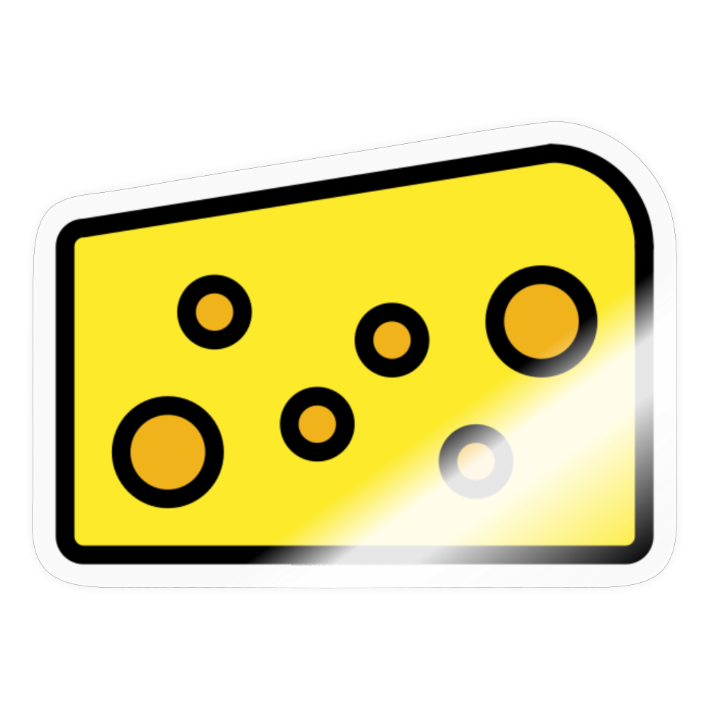 Cheese Wedge Moji Sticker - Emoji.Express - transparent glossy