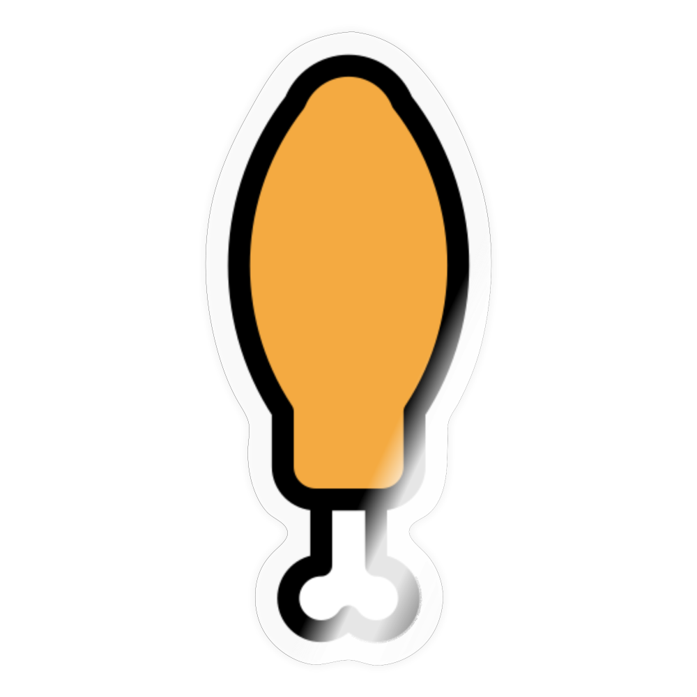 Poultry Leg Moji Sticker - Emoji.Express - transparent glossy