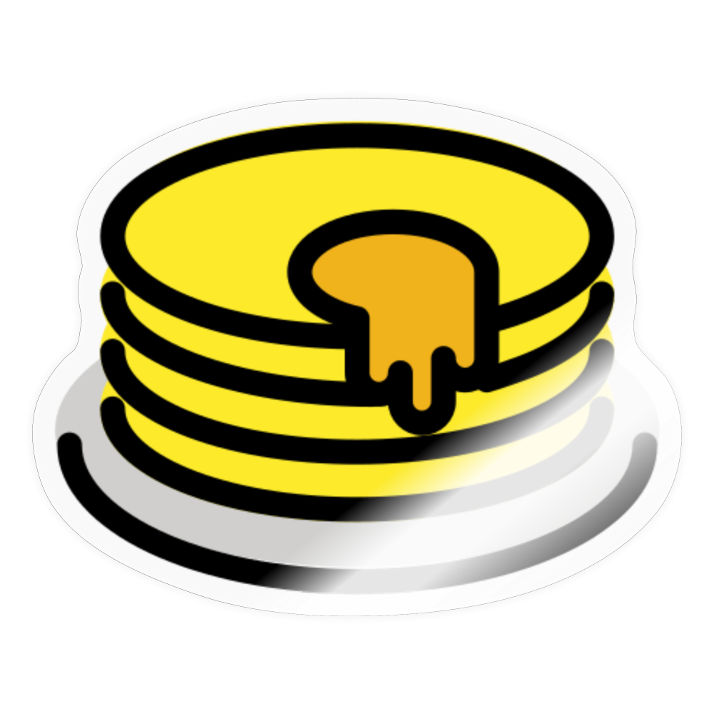 Pancakes Moji Sticker - Emoji.Express - transparent glossy