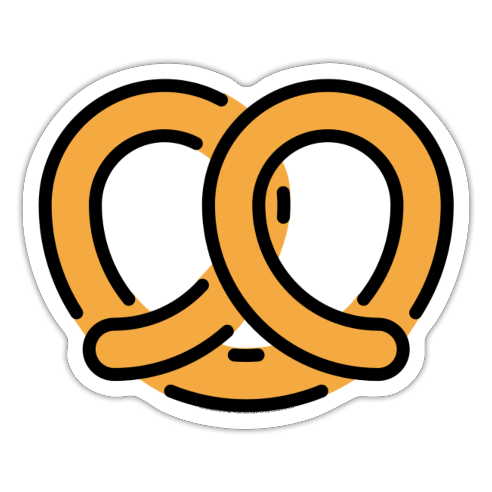 Pretzel Moji Sticker - Emoji.Express - white matte