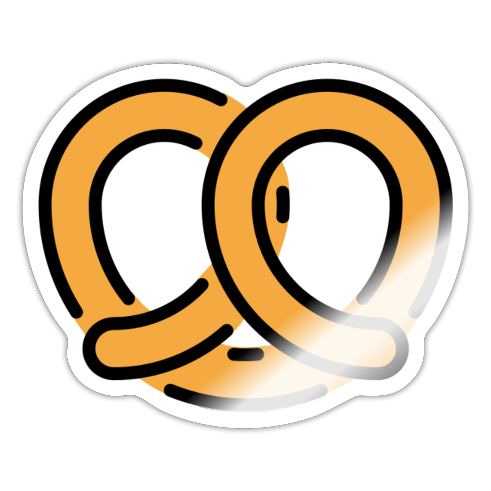 Pretzel Moji Sticker - Emoji.Express - white glossy