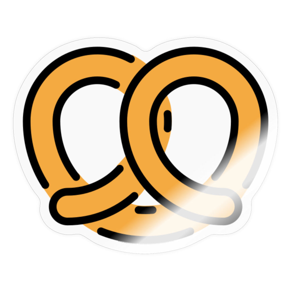 Pretzel Moji Sticker - Emoji.Express - transparent glossy