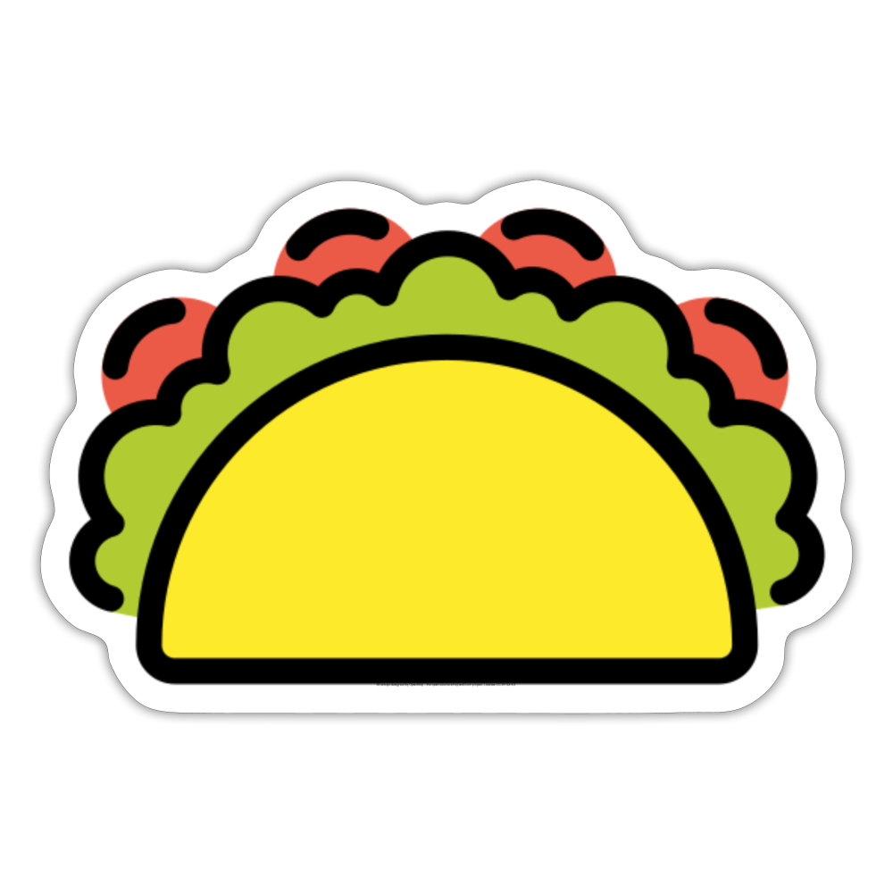 Taco Moji Sticker - Emoji.Express - white matte