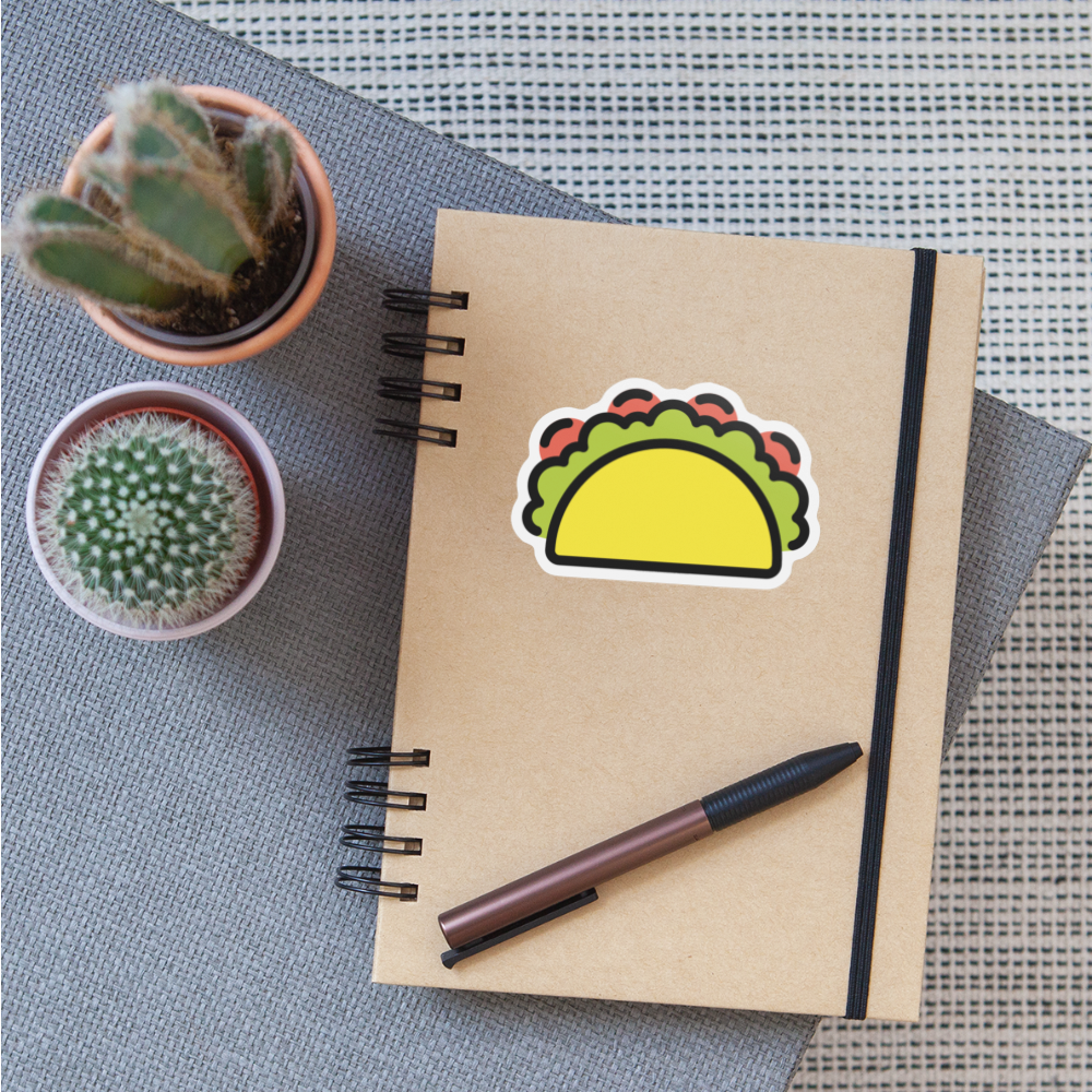 Taco Moji Sticker - Emoji.Express - white matte