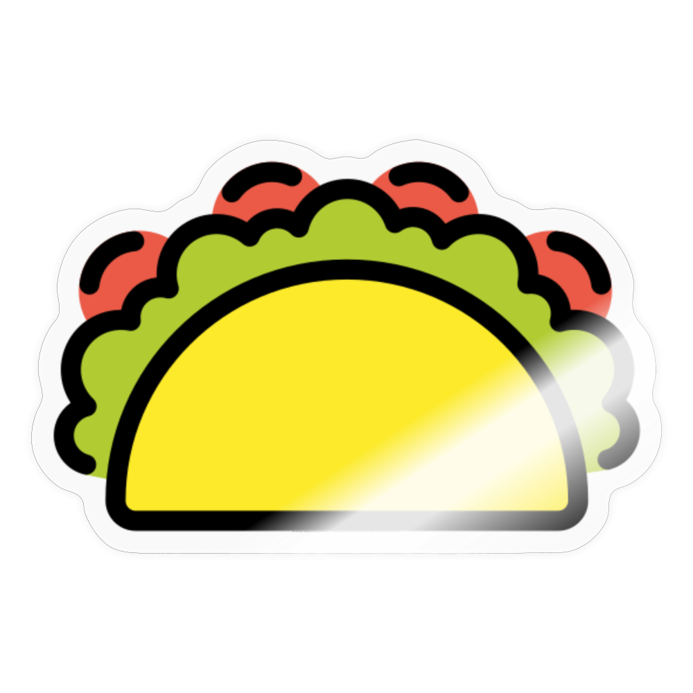 Taco Moji Sticker - Emoji.Express - transparent glossy