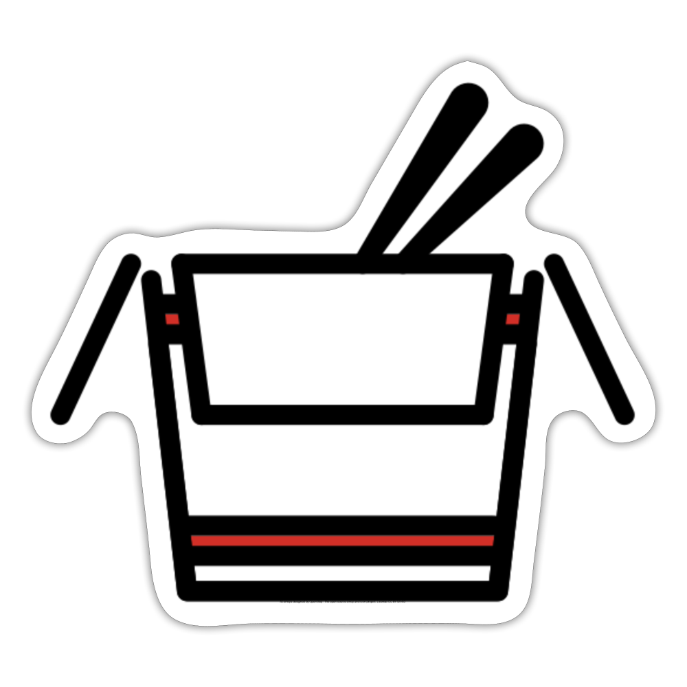 Take Out Box Moji Sticker - Emoji.Express - white matte