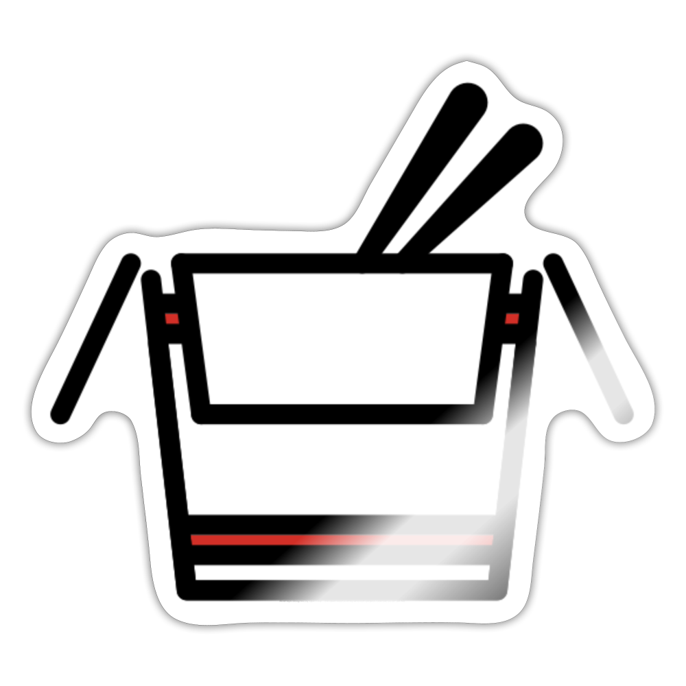 Take Out Box Moji Sticker - Emoji.Express - white glossy