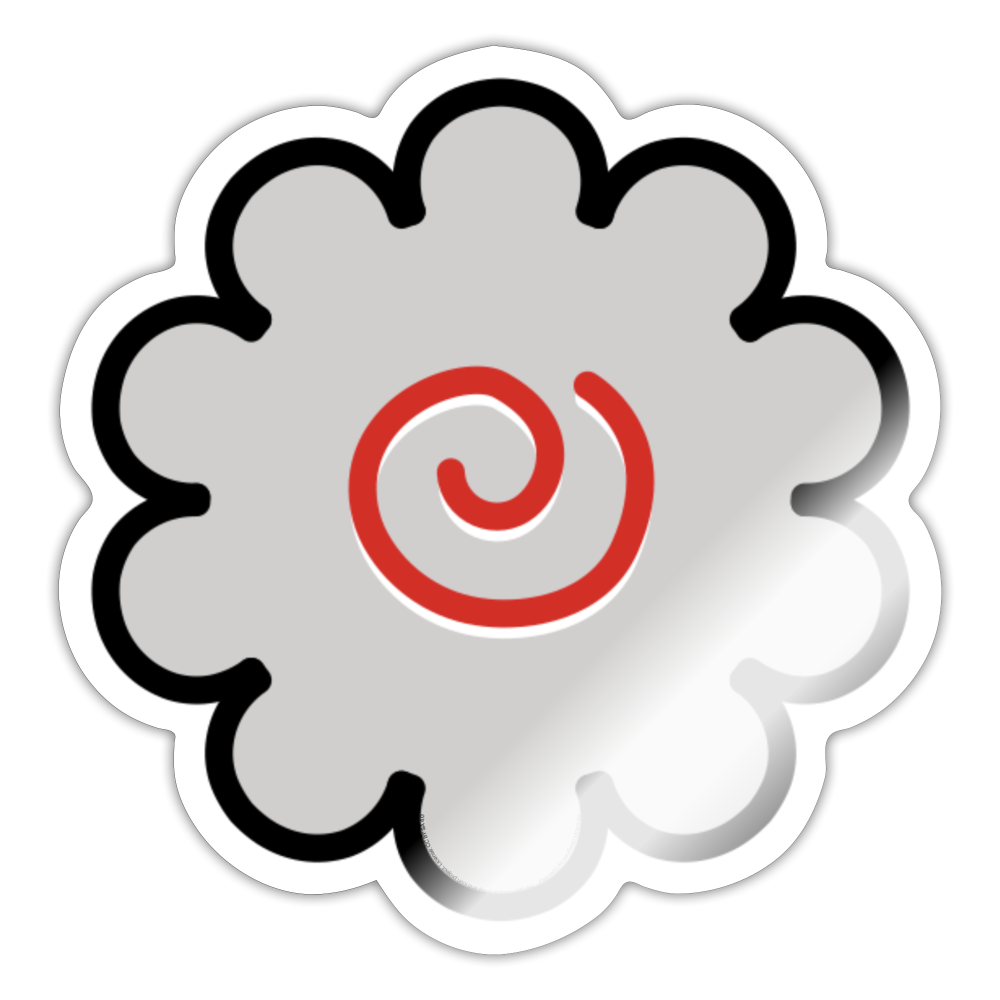 Fish Cake with Swirl Moji Sticker - Emoji.Express - white glossy