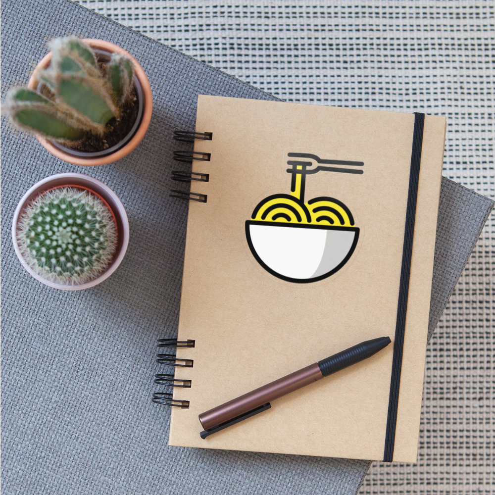 Spagetti Moji Sticker - Emoji.Express - transparent glossy