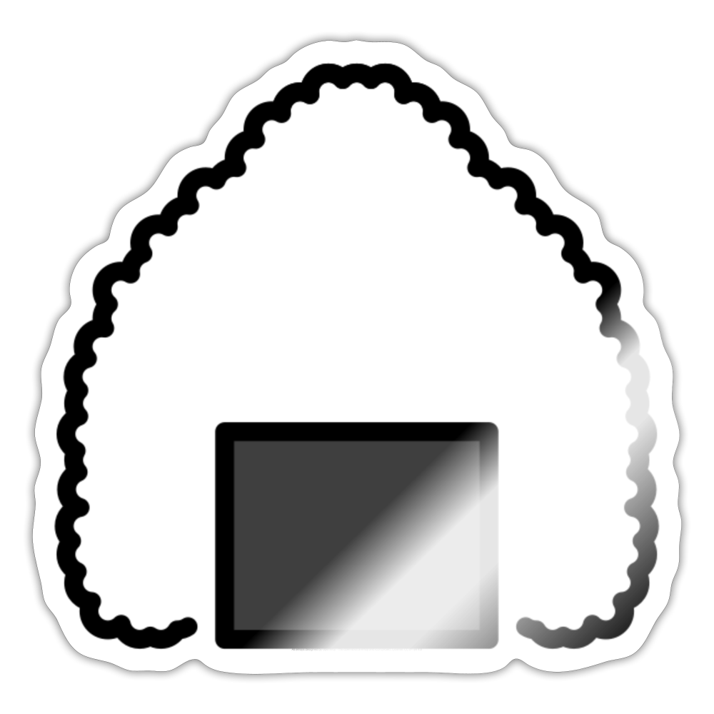 Rice Ball Moji Sticker - Emoji.Express - white glossy