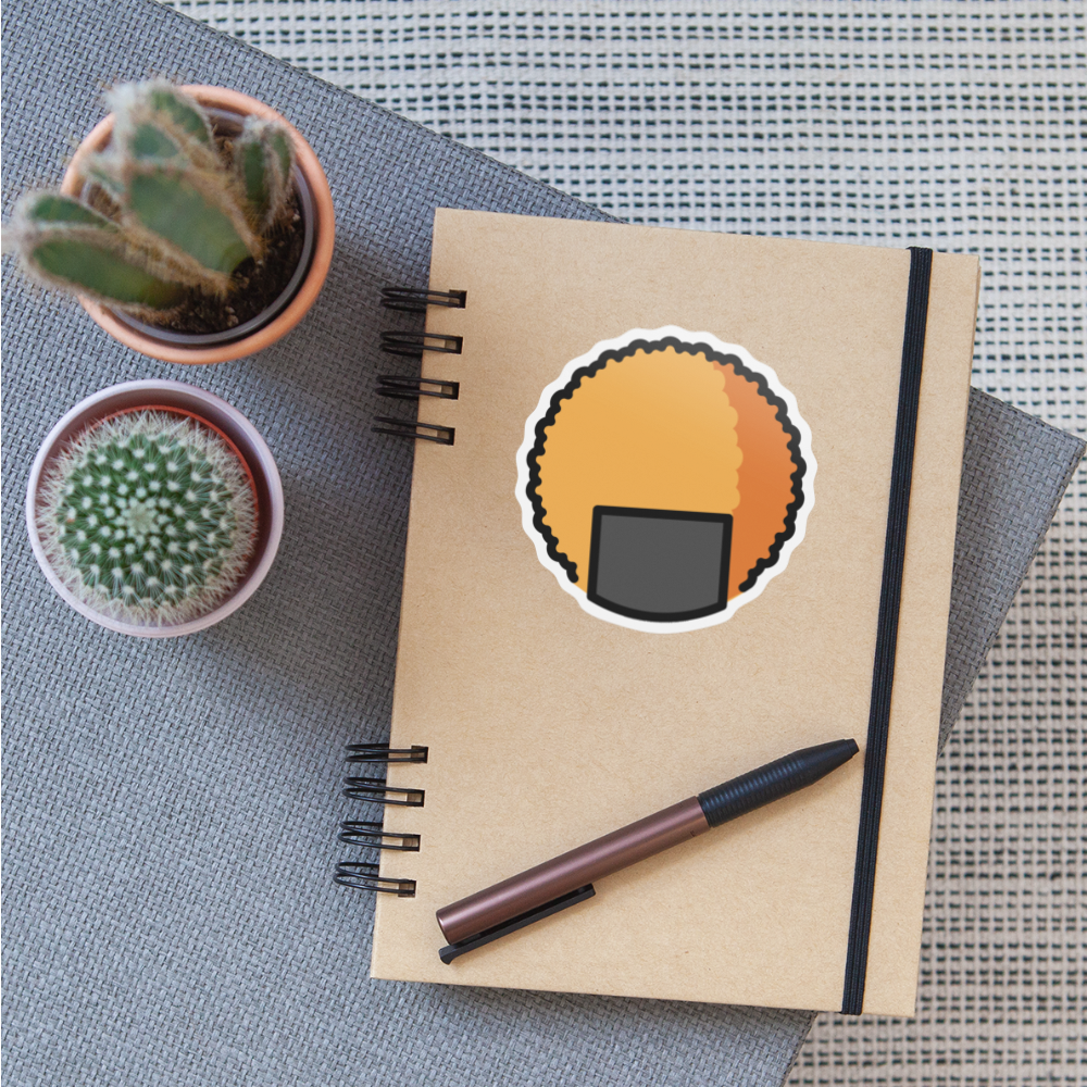 Rice Cracker Moji Sticker - Emoji.Express - white matte