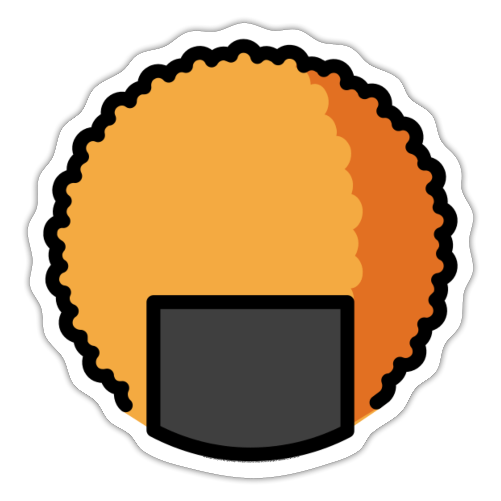 Rice Cracker Moji Sticker - Emoji.Express - white matte