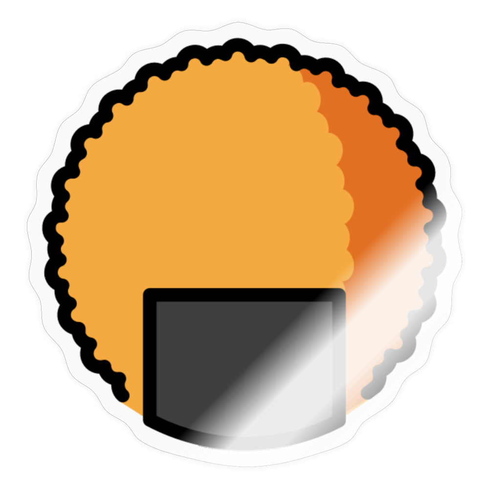 Rice Cracker Moji Sticker - Emoji.Express - transparent glossy