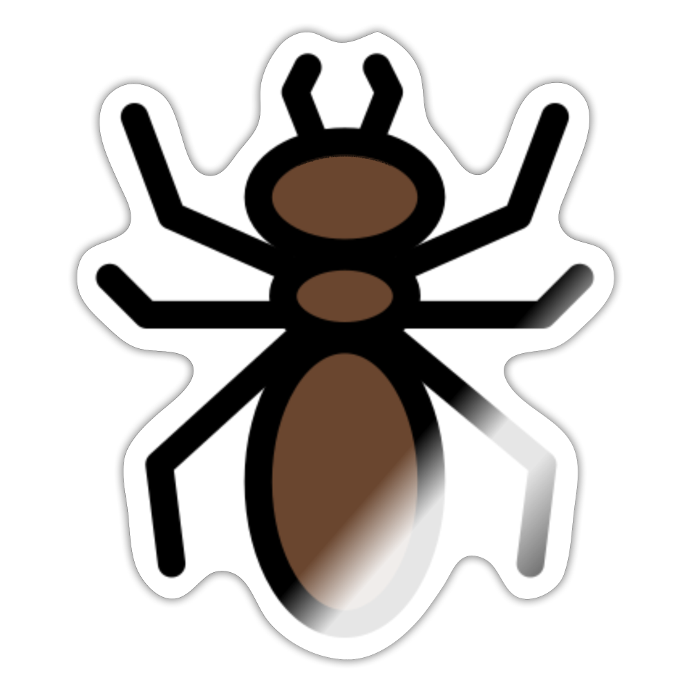 Ant Moji Sticker - Emoji.Express - white glossy