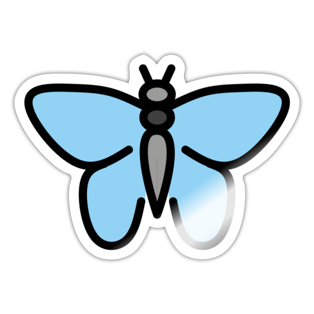 Butterfly Moji Sticker - Emoji.Express - white glossy