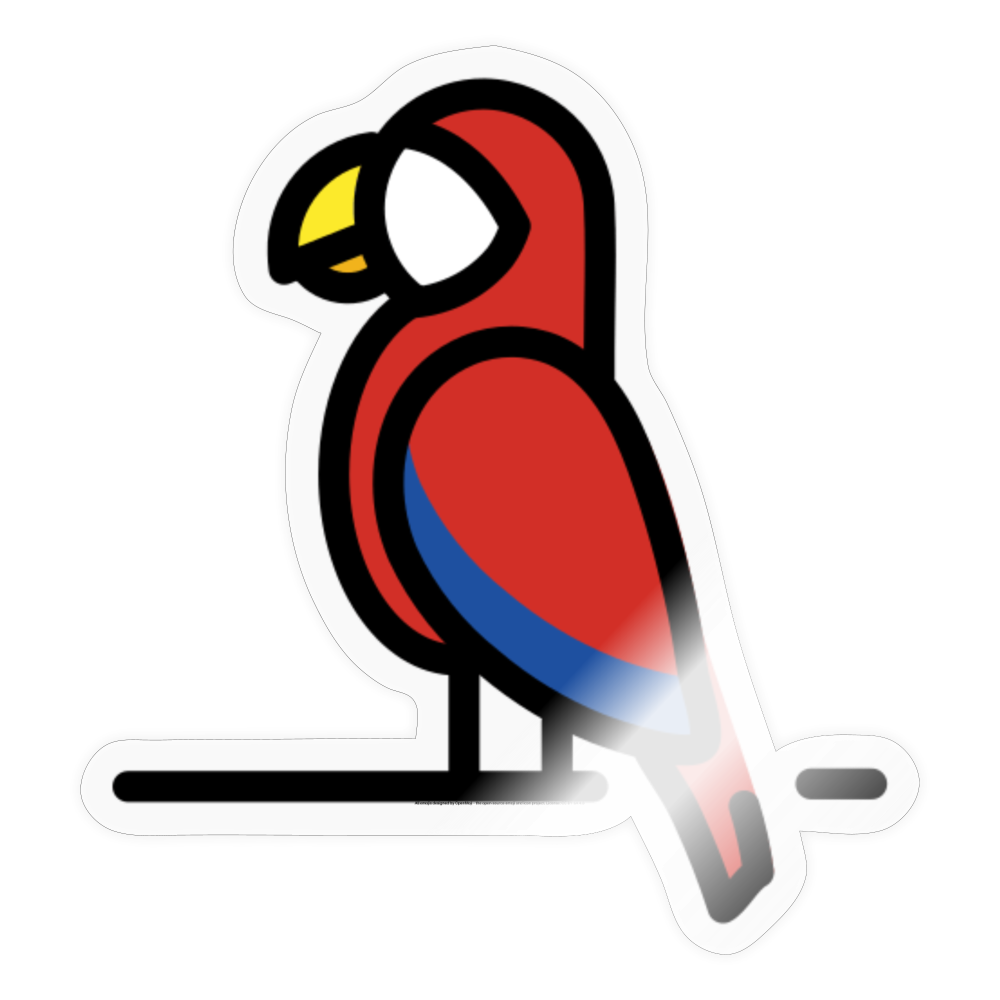 Parrot Moji Sticker - Emoji.Express - transparent glossy