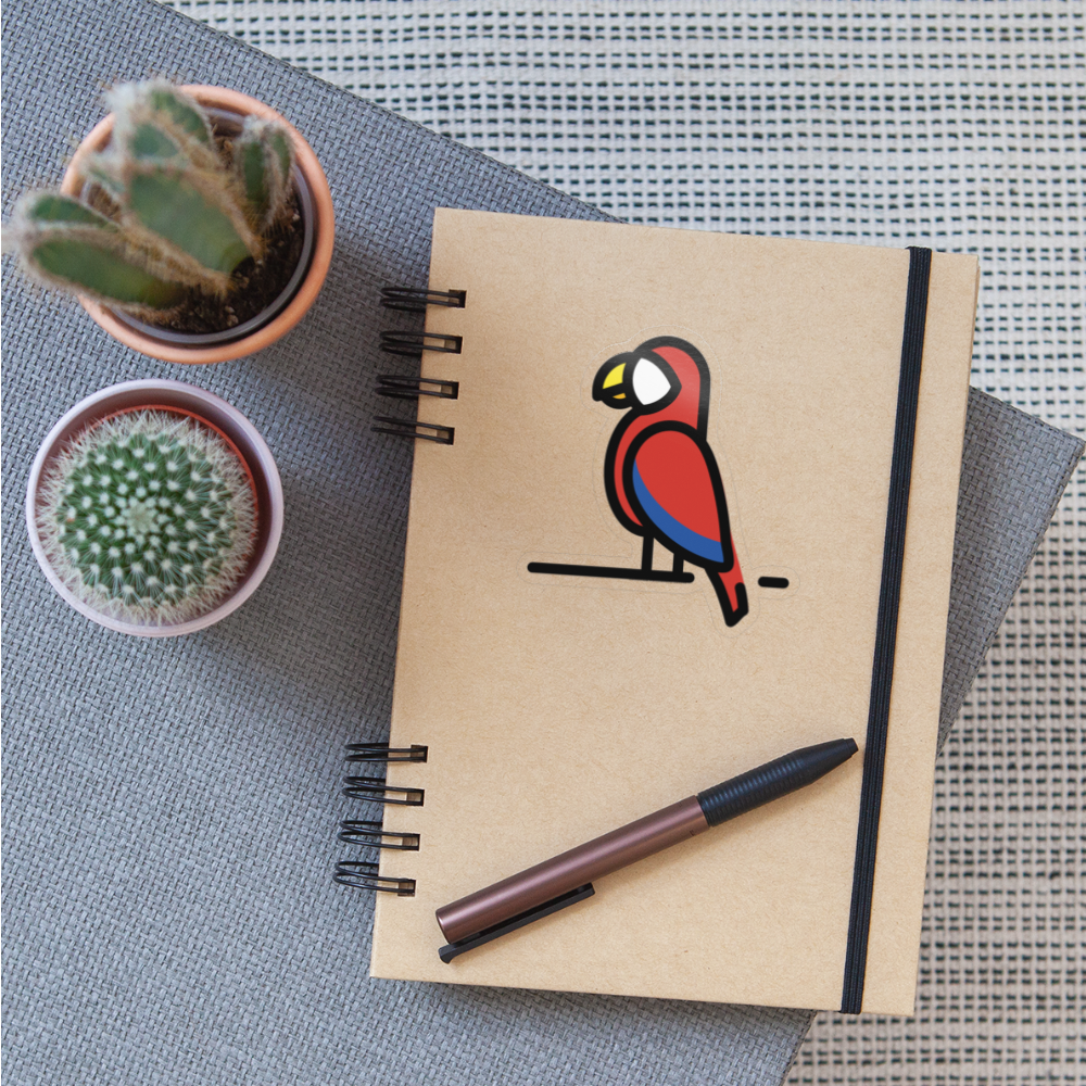 Parrot Moji Sticker - Emoji.Express - transparent glossy