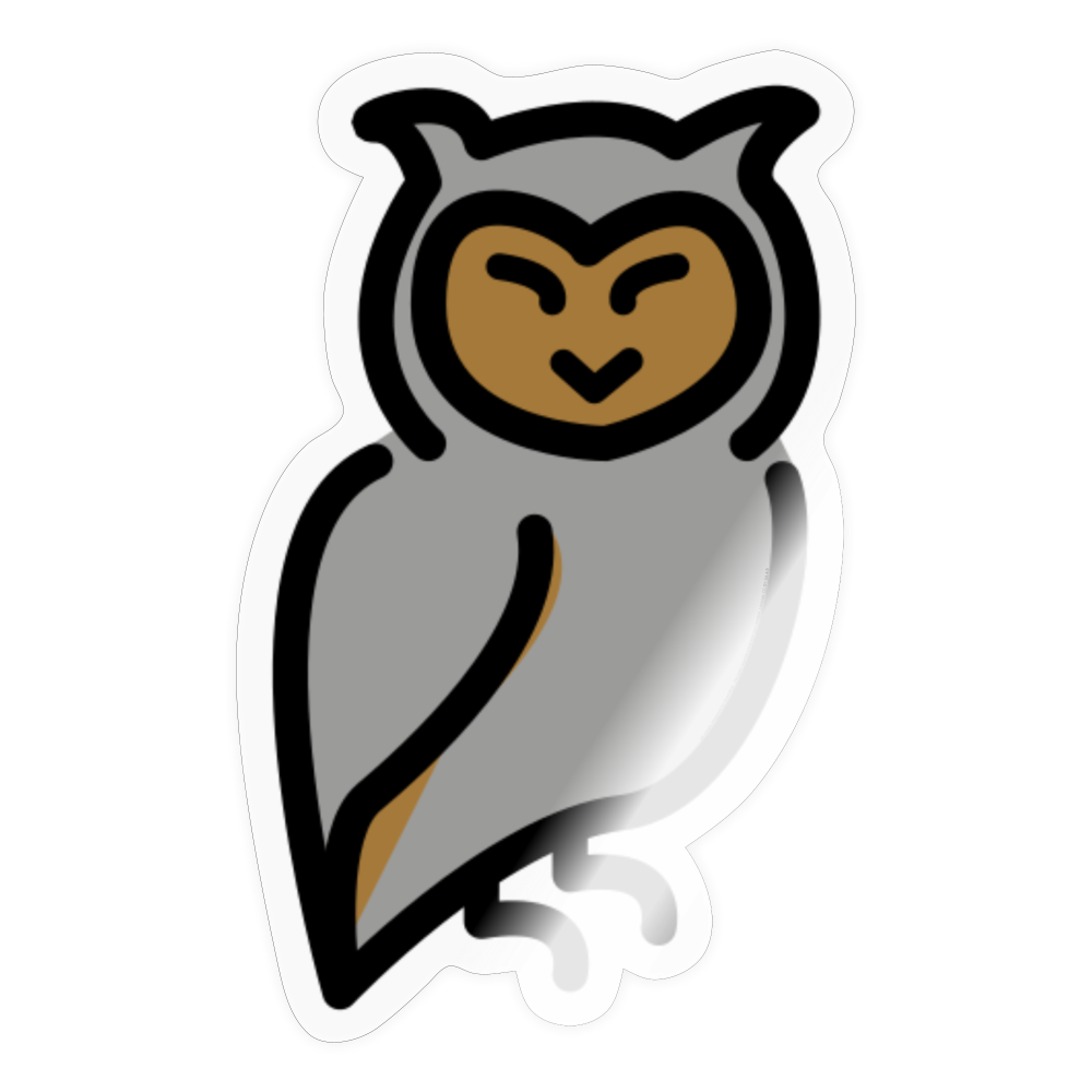 Owl Moji Sticker - Emoji.Express - transparent glossy