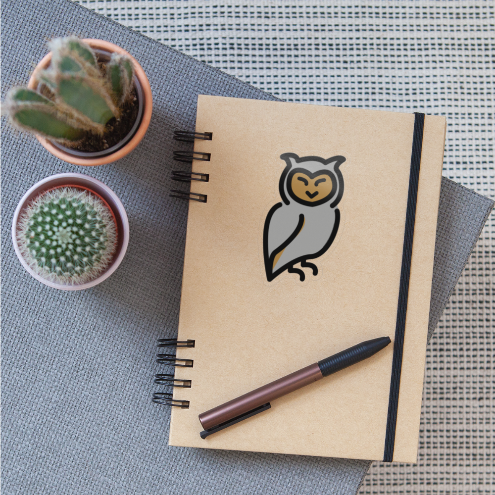 Owl Moji Sticker - Emoji.Express - transparent glossy