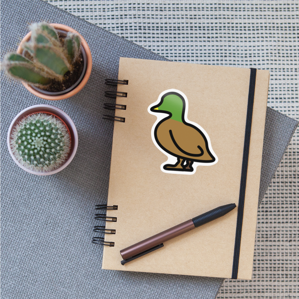 Duck Moji Sticker - Emoji.Express - white glossy