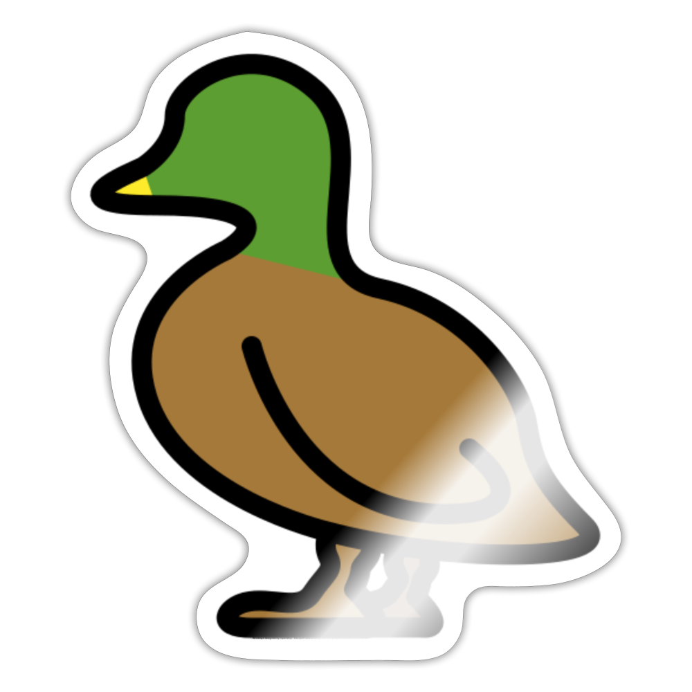 Duck Moji Sticker - Emoji.Express - white glossy