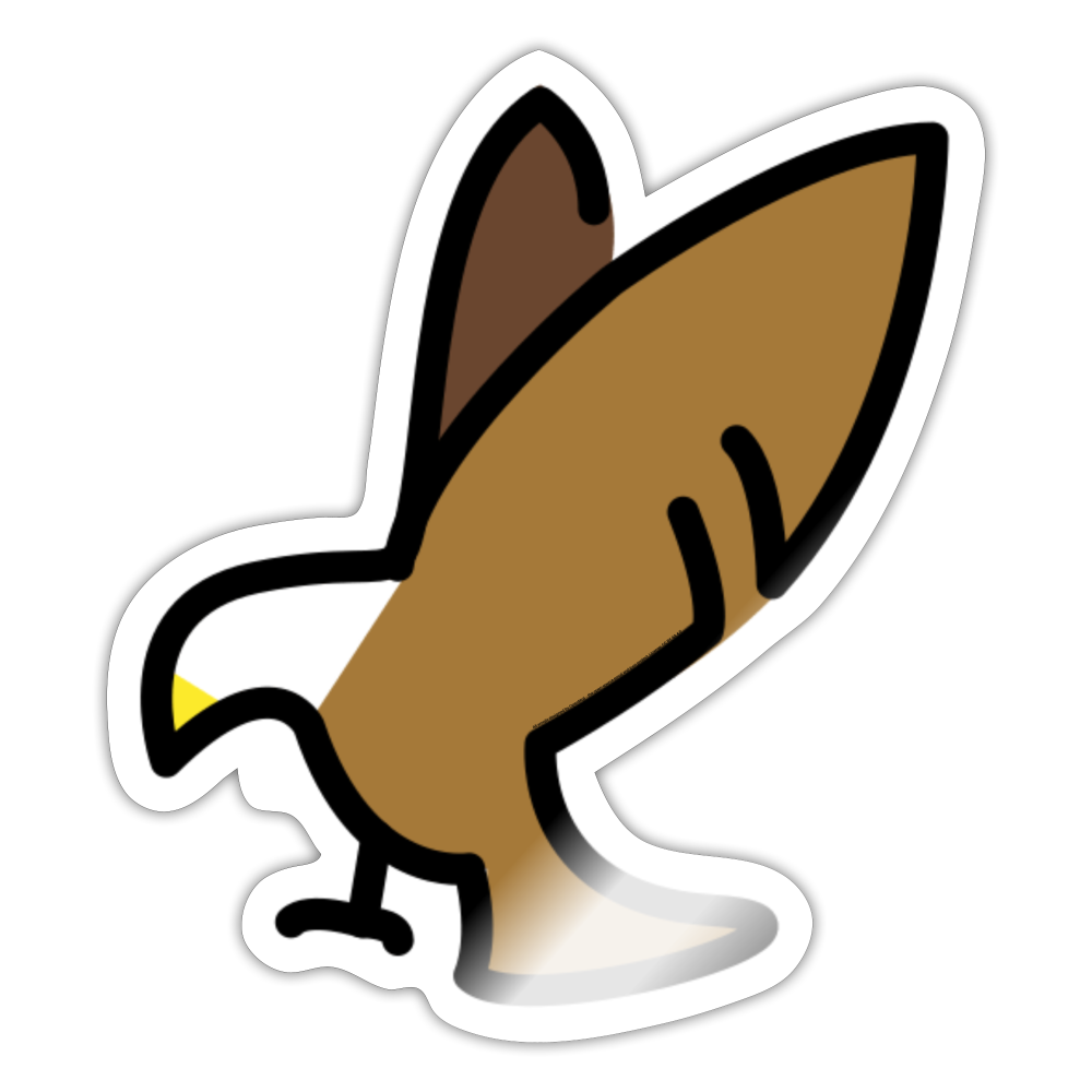 Eagle Moji Sticker - Emoji.Express - white glossy