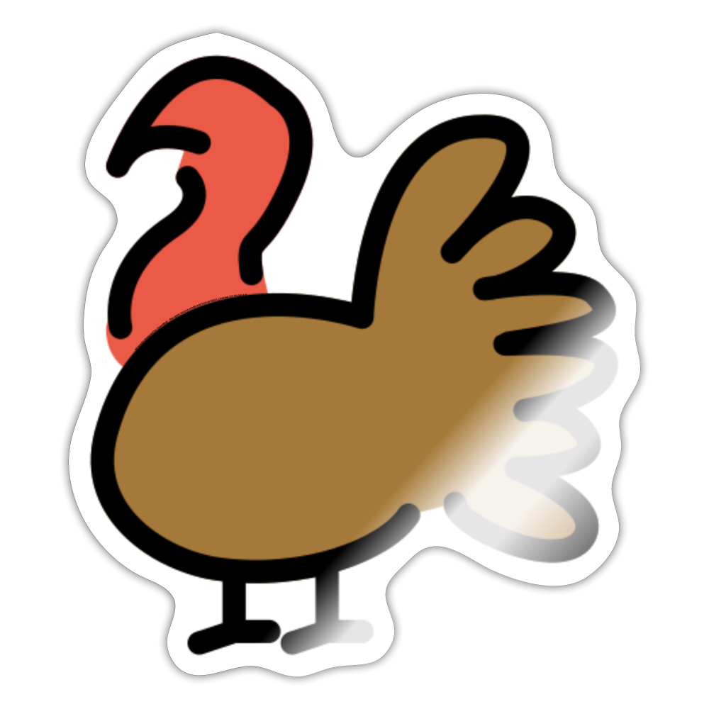 Turkey Moji Sticker - Emoji.Express - white glossy