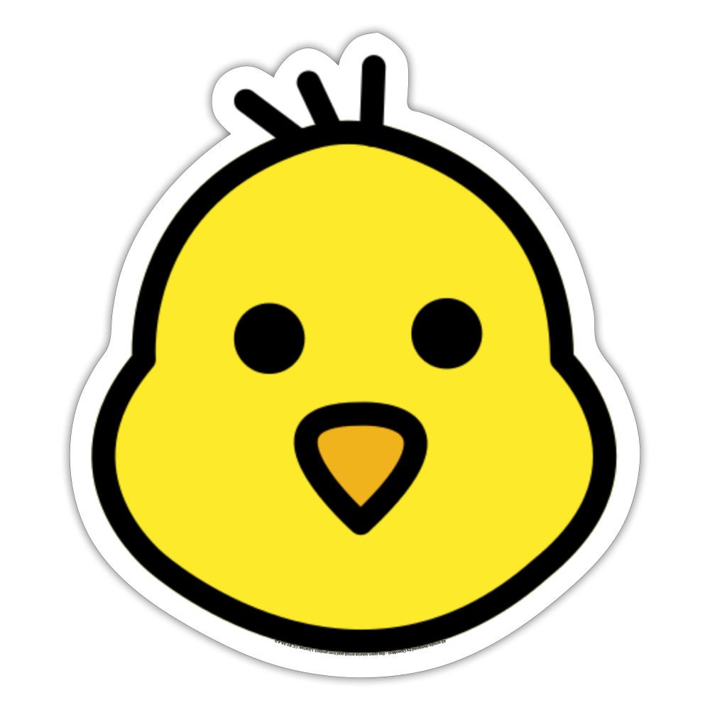Baby Chick Moji Sticker - Emoji.Express - white matte