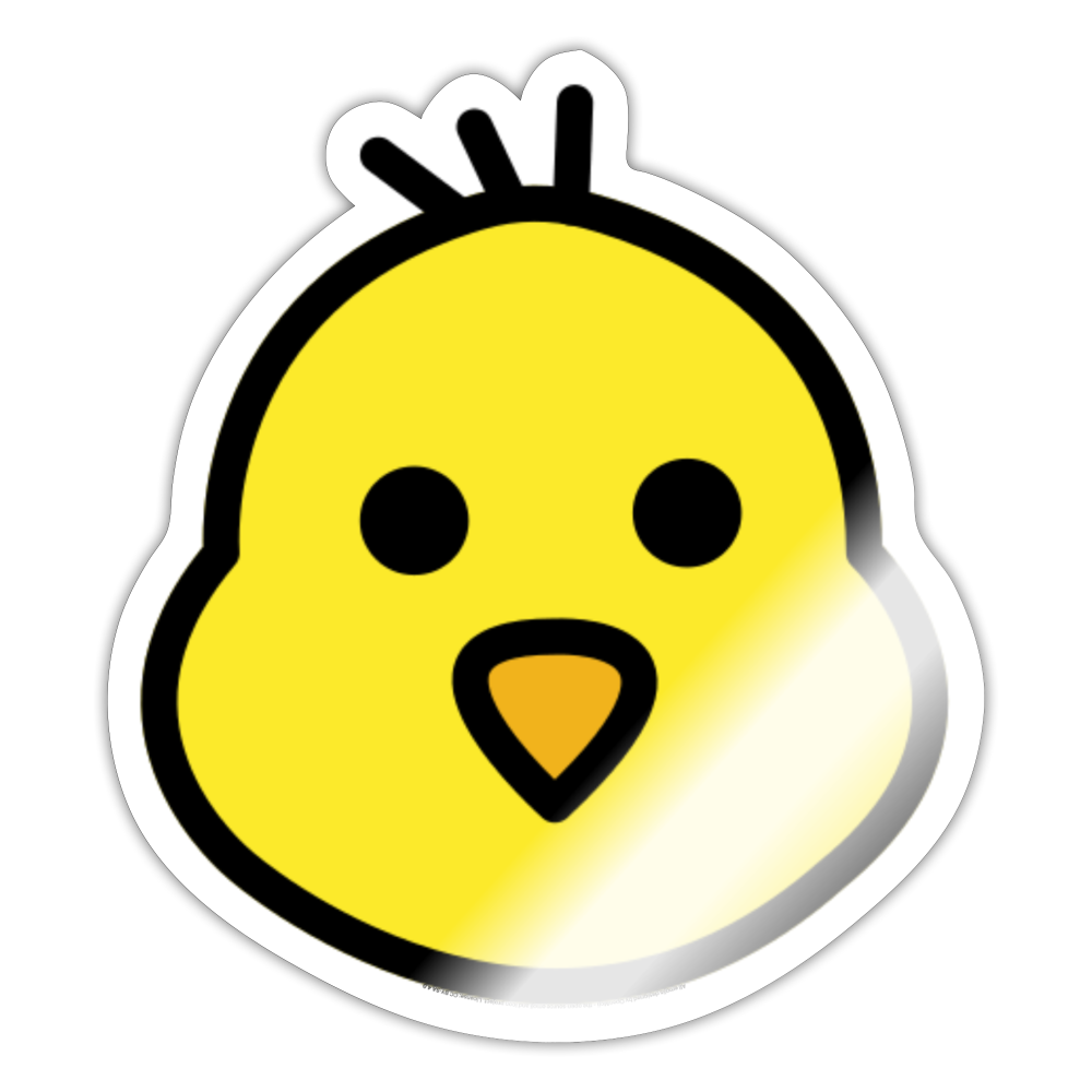 Baby Chick Moji Sticker - Emoji.Express - white glossy