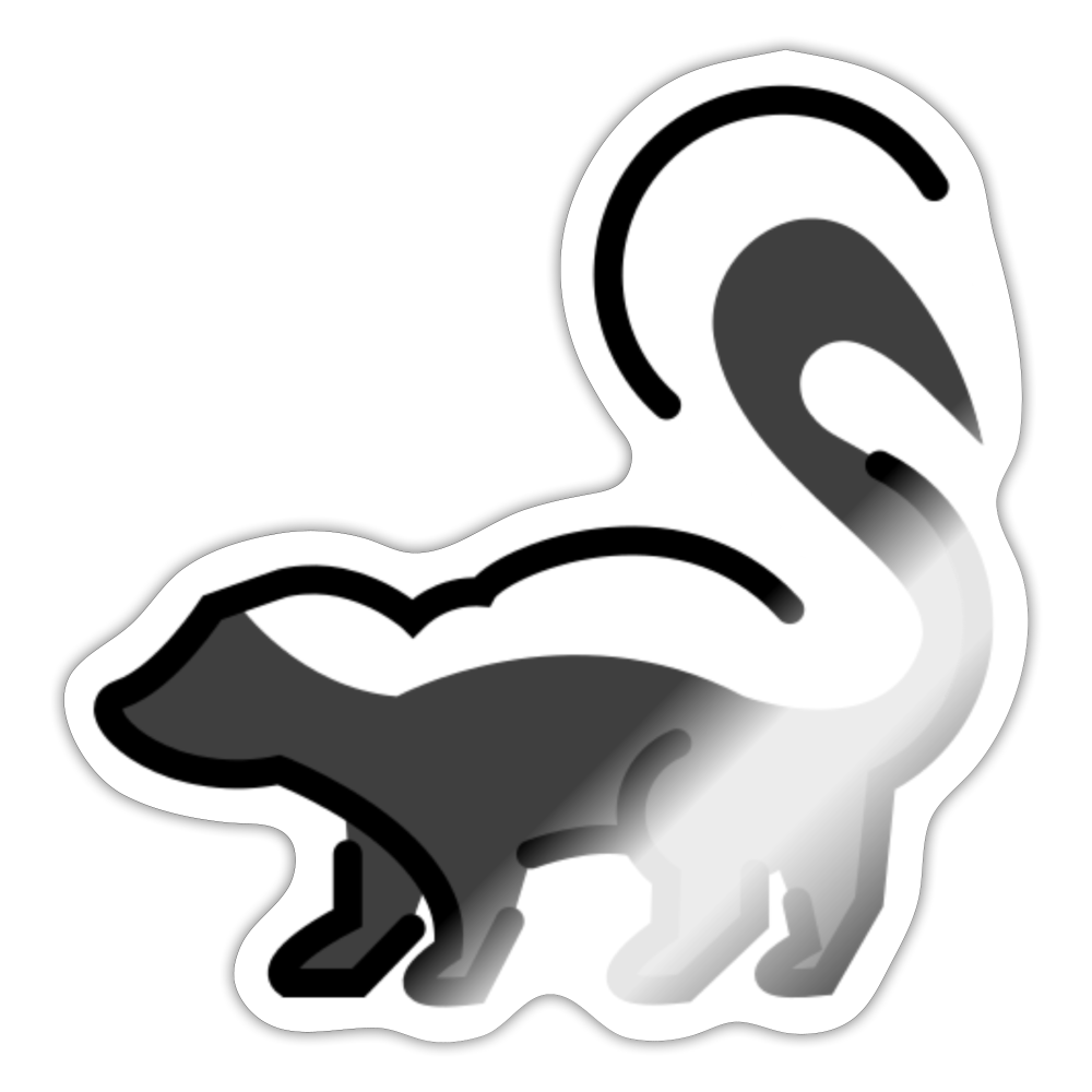 Skunk Moji Sticker - Emoji.Express - white glossy