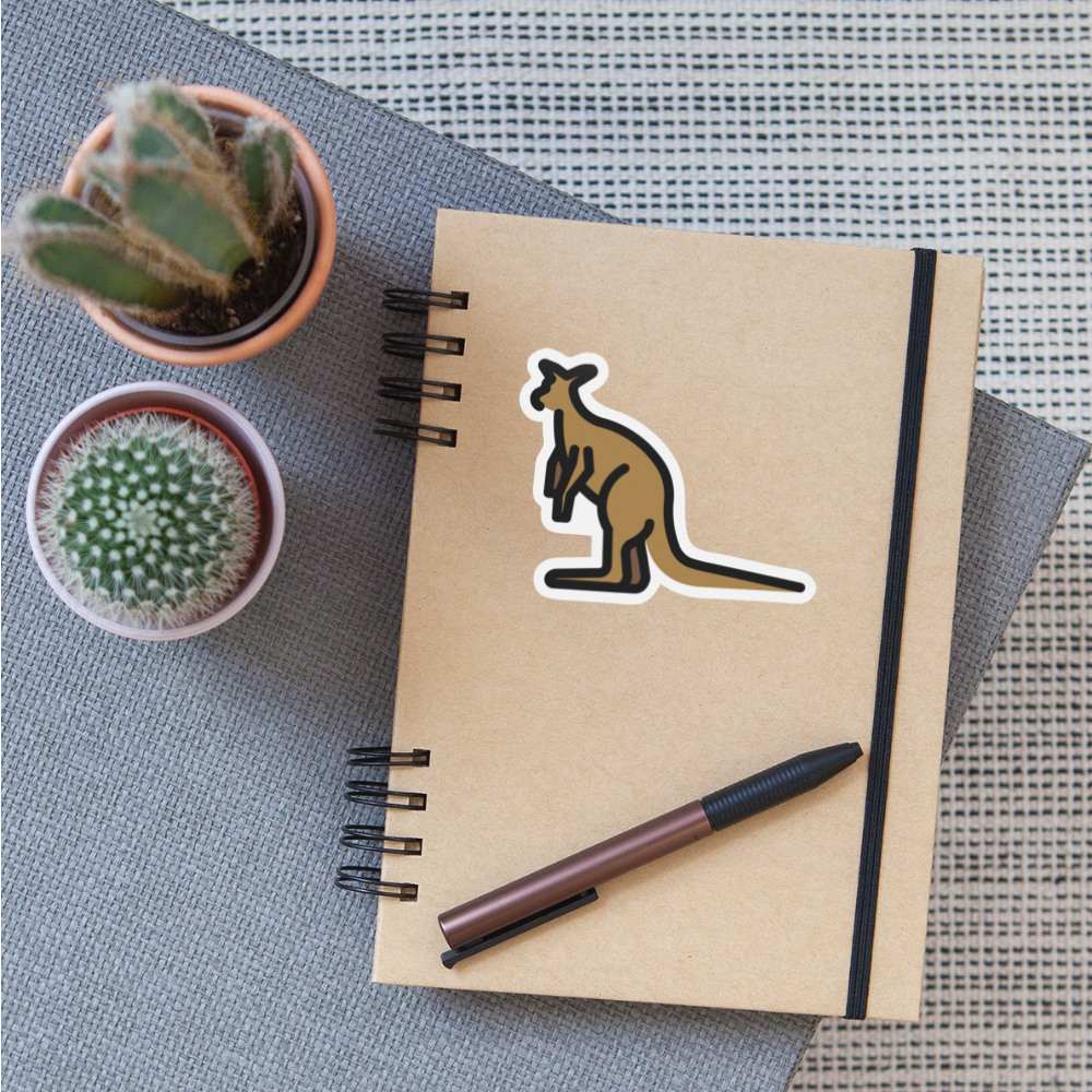 Kangaroo Moji Sticker - Emoji.Express - white matte