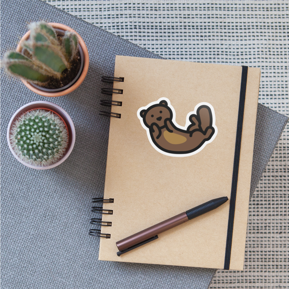Otter Moji Sticker - Emoji.Express - white matte
