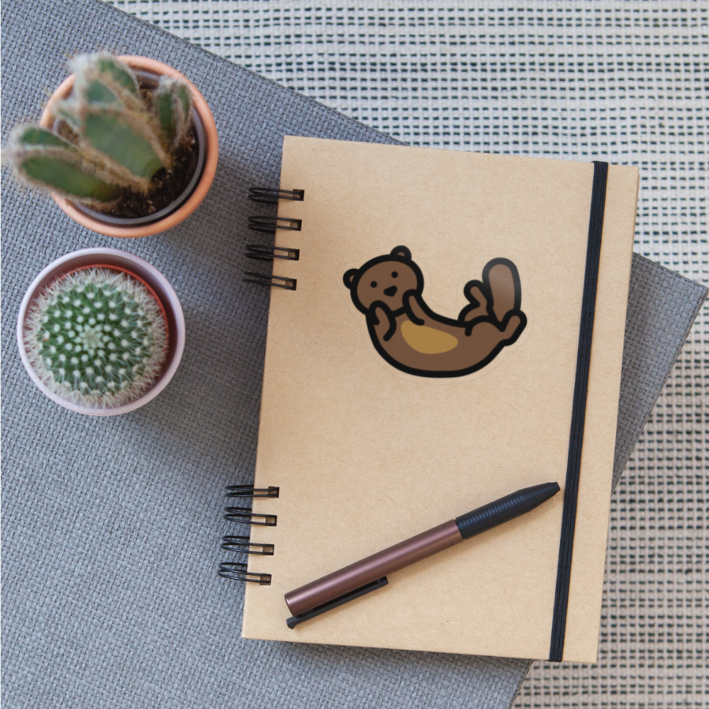 Otter Moji Sticker - Emoji.Express - transparent glossy