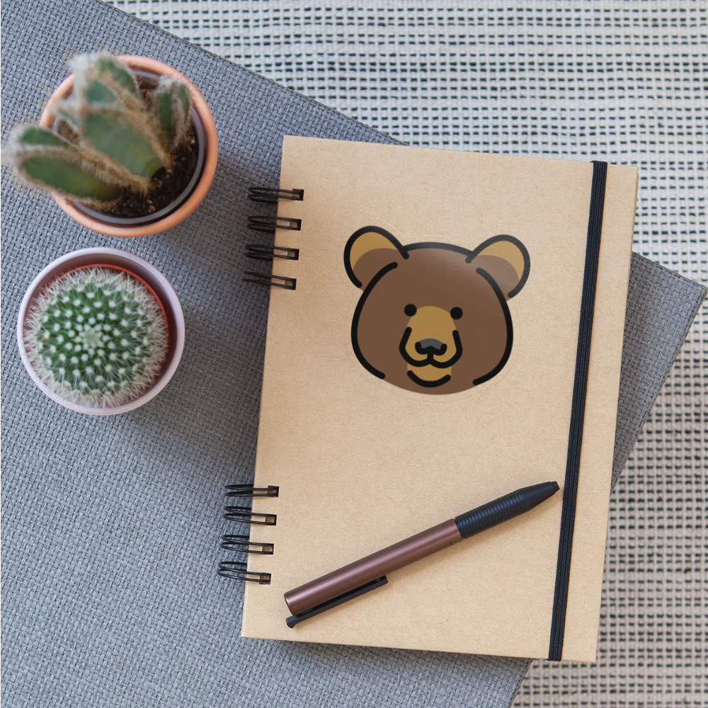 Bear Moji Sticker - Emoji.Express - transparent glossy