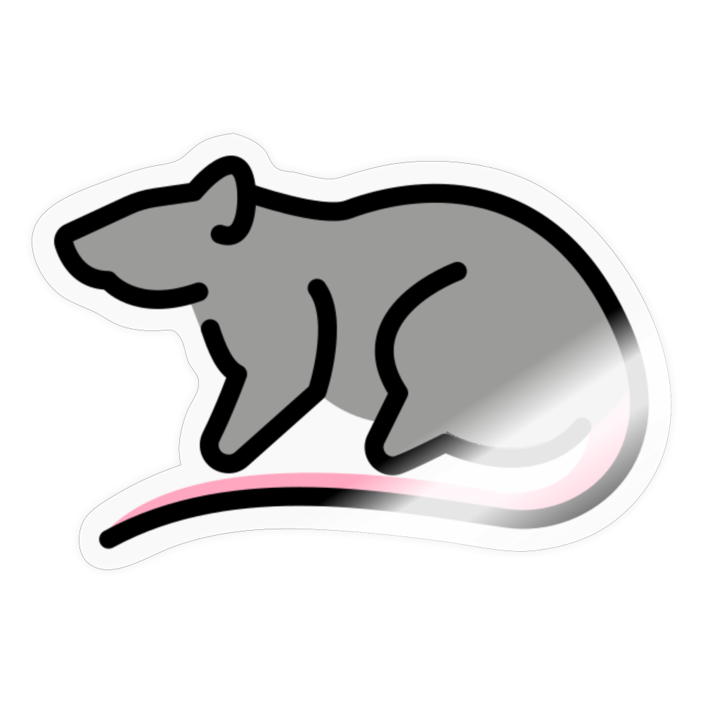 Rat Moji Sticker - Emoji.Express - transparent glossy