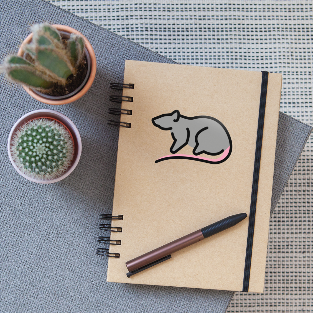 Rat Moji Sticker - Emoji.Express - transparent glossy