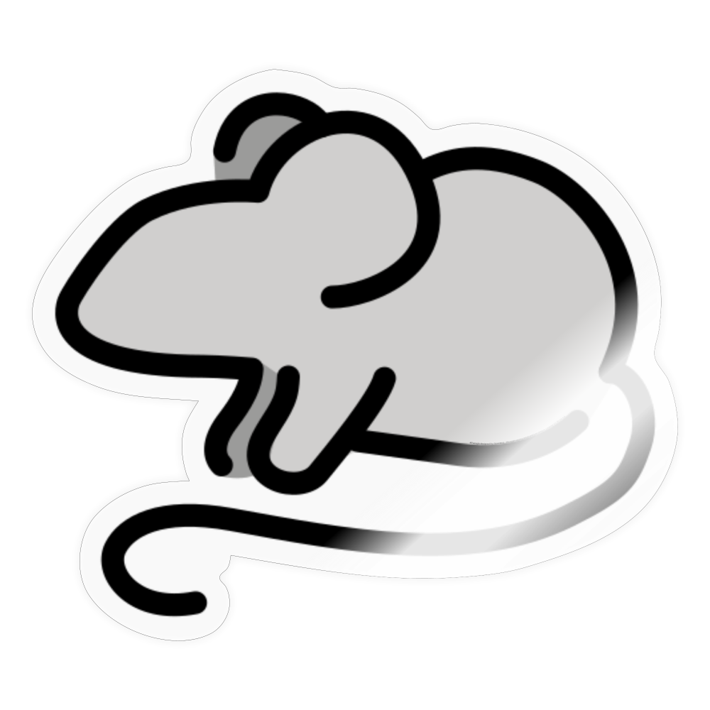 Mouse Moji Sticker - Emoji.Express - transparent glossy