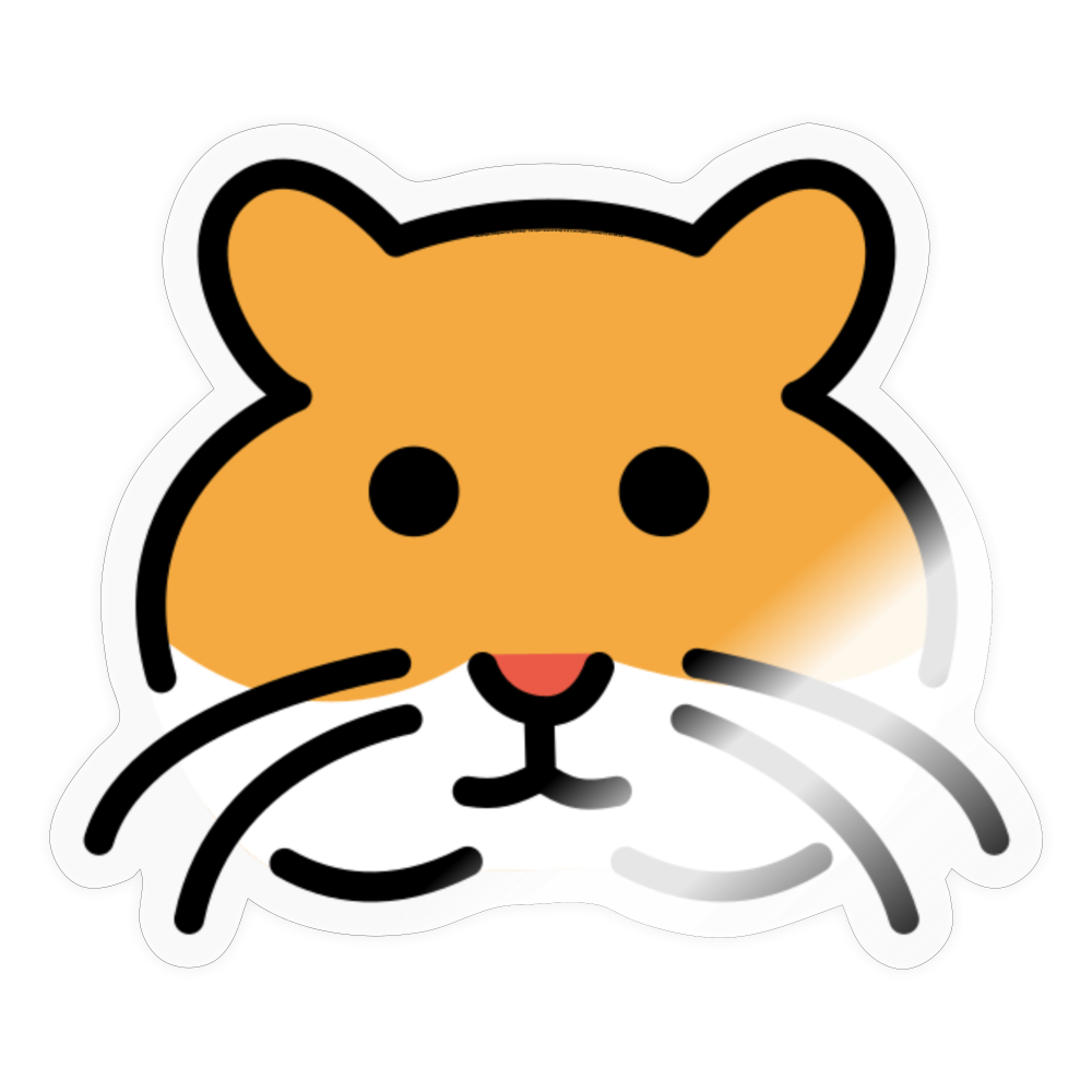 Hamster Moji Sticker - Emoji.Express - transparent glossy