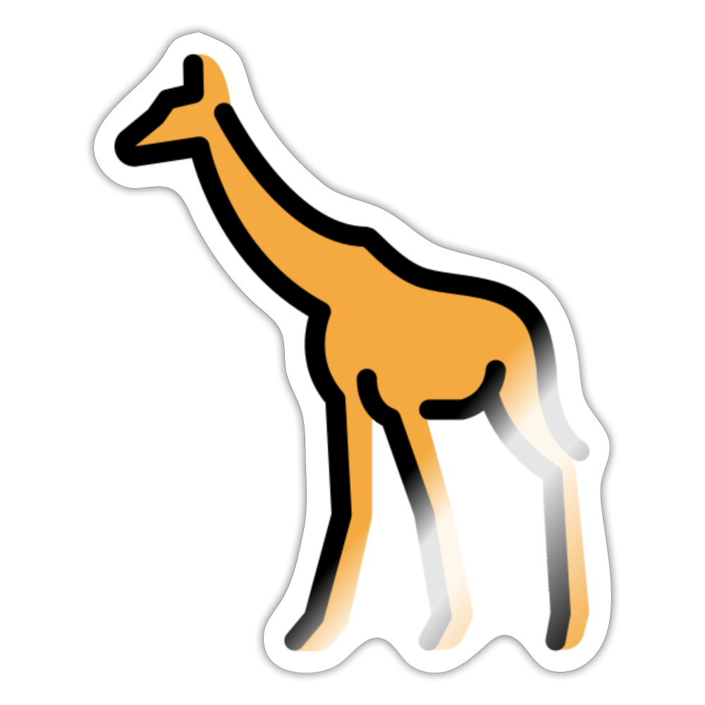 Giraffe Moji Sticker - Emoji.Express - white glossy
