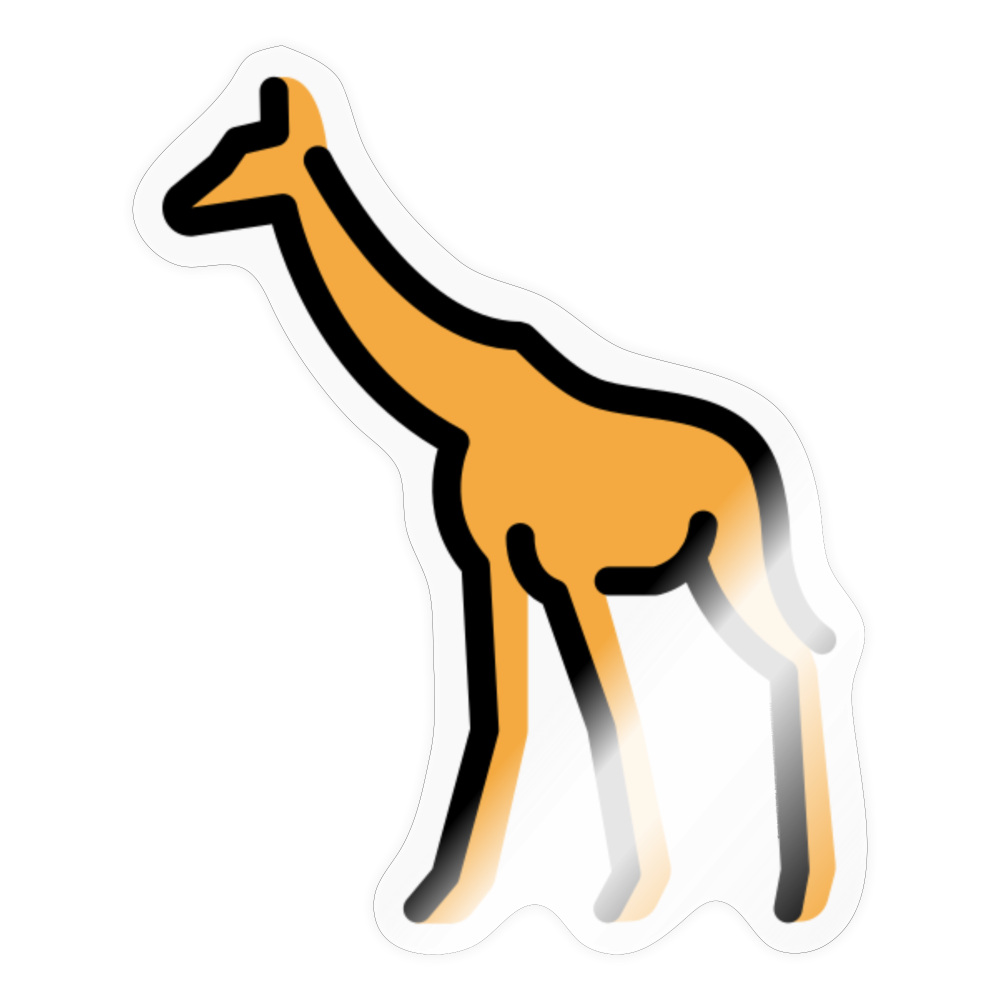 Giraffe Moji Sticker - Emoji.Express - transparent glossy