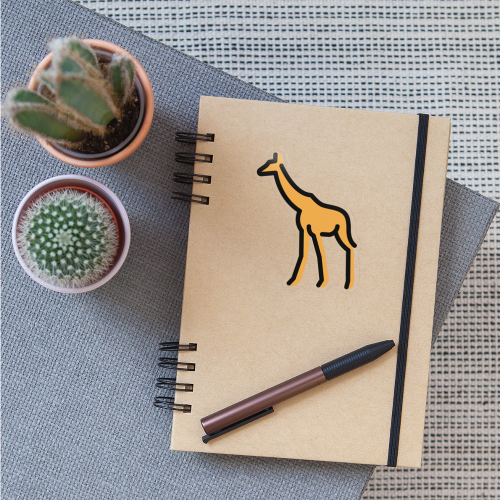Giraffe Moji Sticker - Emoji.Express - transparent glossy