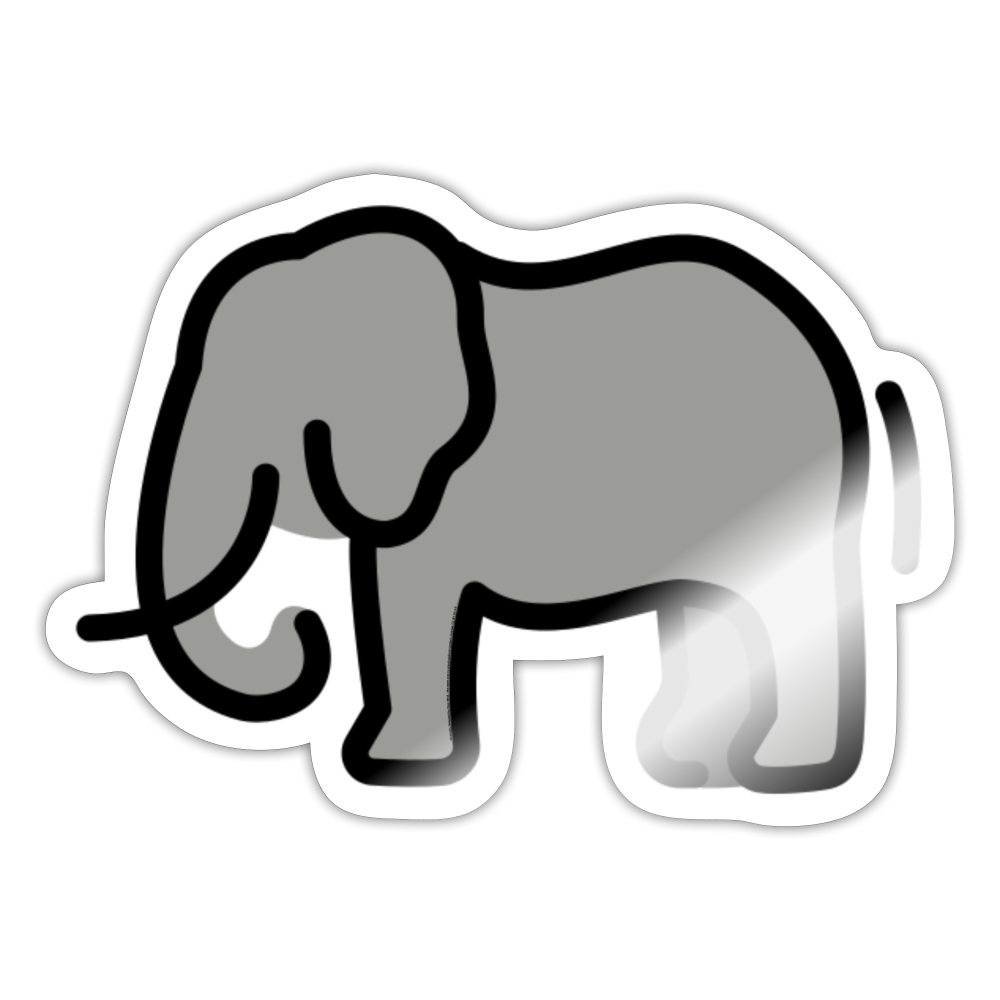 Elephant Moji Sticker - Emoji.Express - white glossy