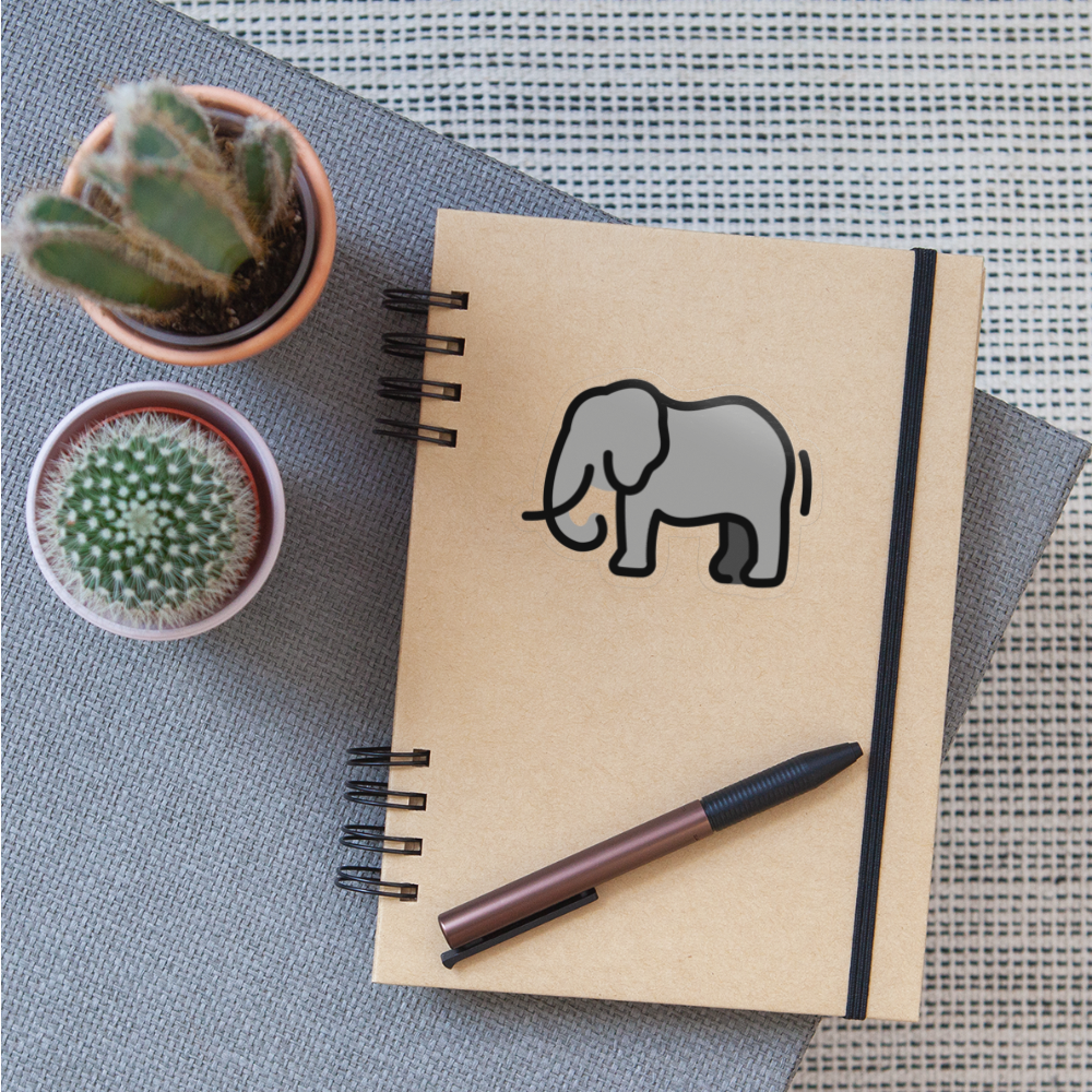 Elephant Moji Sticker - Emoji.Express - transparent glossy