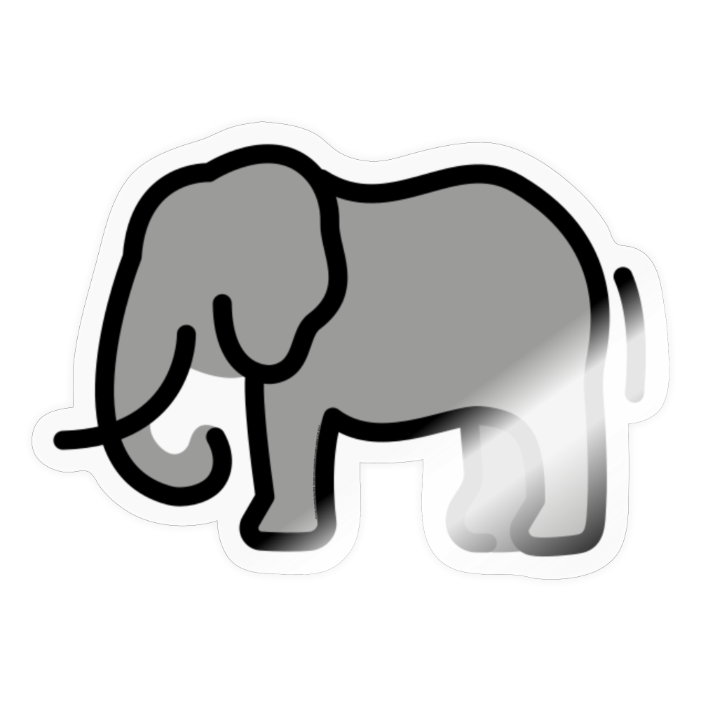 Elephant Moji Sticker - Emoji.Express - transparent glossy