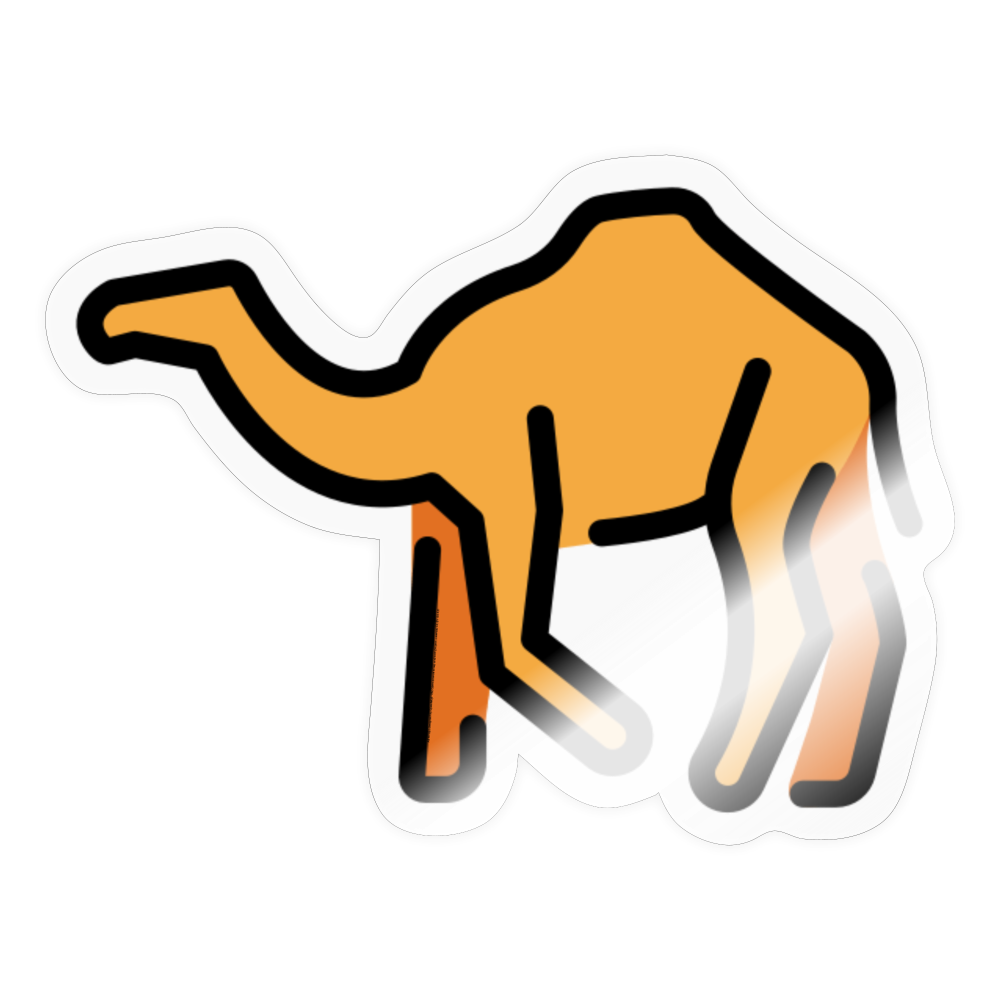 Camel Moji Sticker - Emoji.Express - transparent glossy