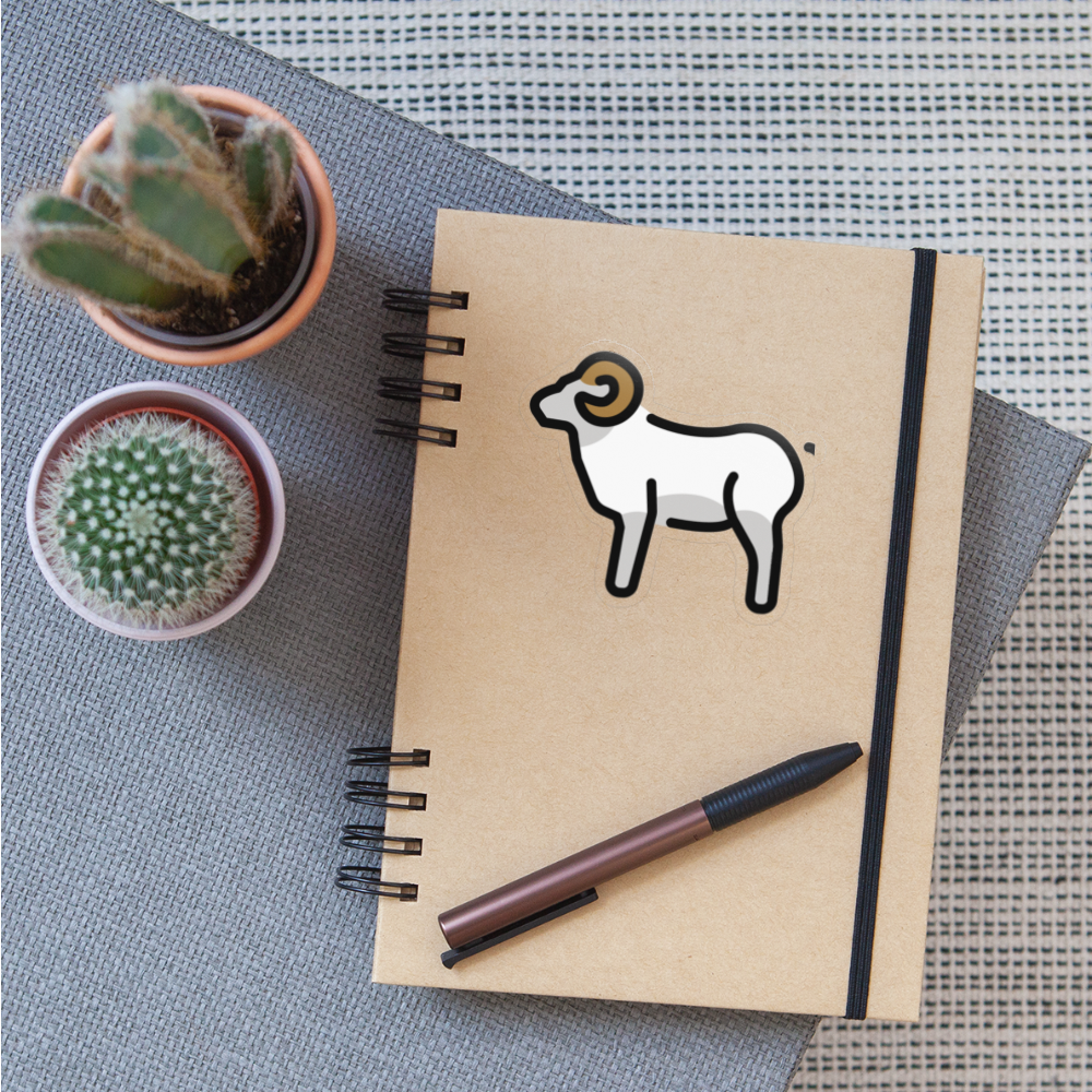 Ram Moji Sticker - Emoji.Express - transparent glossy